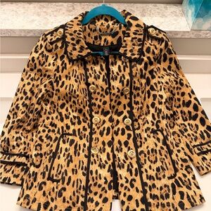 White House Black Market Animal Print Blazer